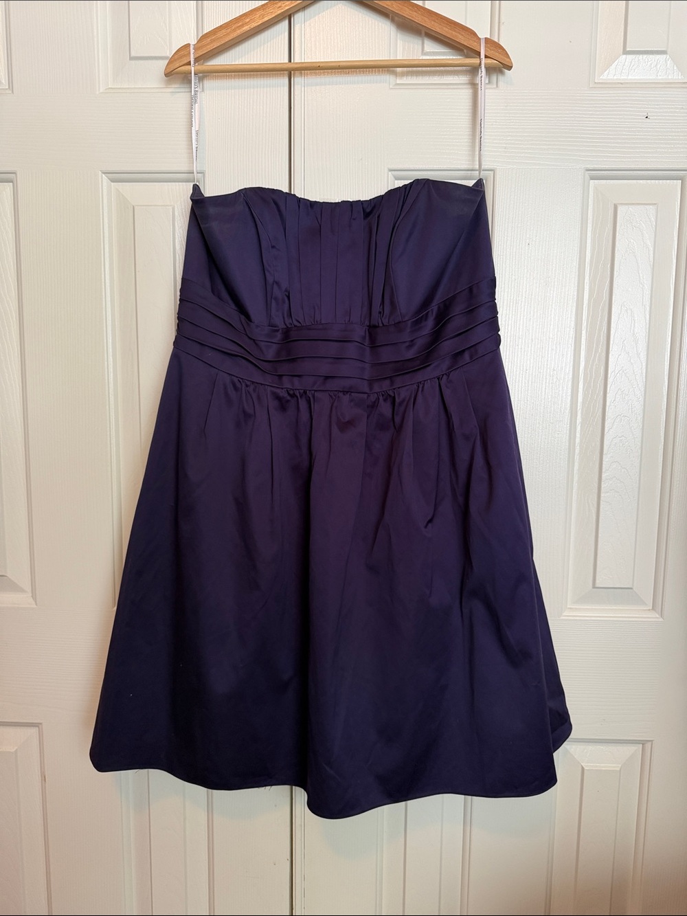 Strapless Cocktail Dress in Deep Purple